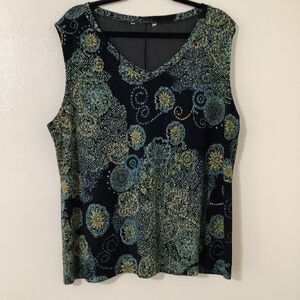 Vintage Y2K Witchy Whimsigoth Fairy Grunge Dark Romantic Boho Sleeveless Top 1X